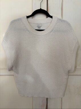 a new day Cream Ribbed Knit Top